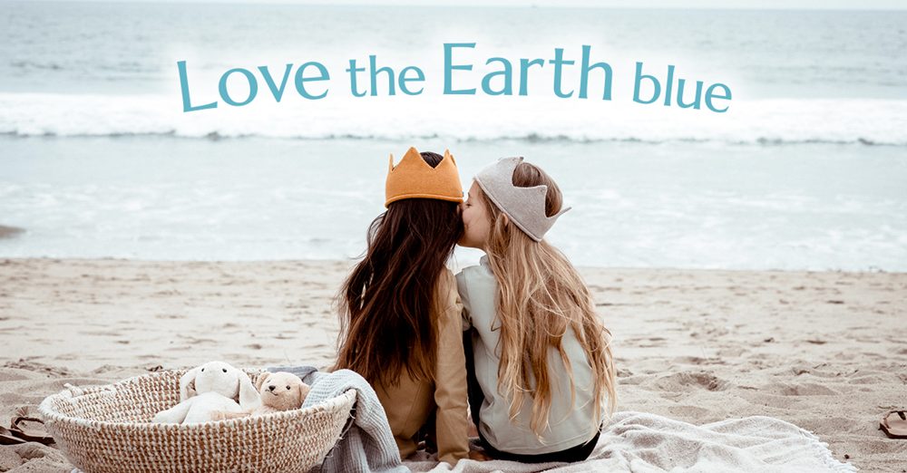 Love the Earth blue